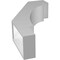 Ekena Millwork 5 1/2-in. W x 16-in. D x 28-in. H Merced Architectural Grade PVC Knee Brace BRCP055X16X28MRC - alternate 5